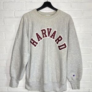 Vintage 90s Harvard Champion Reverse Weave Crewneck Sweatshirt Size XL USA